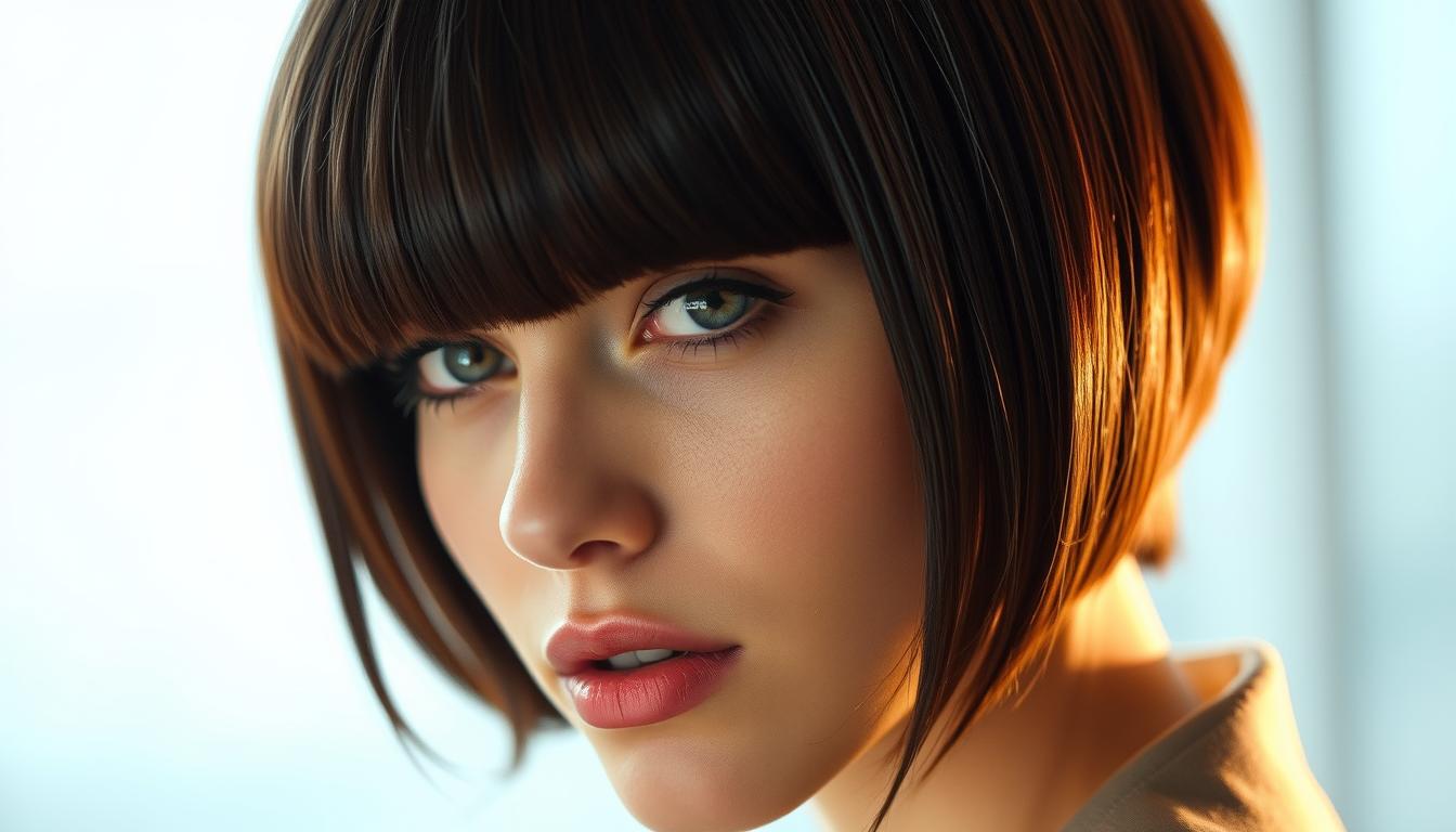 Coupe carré frange rideau