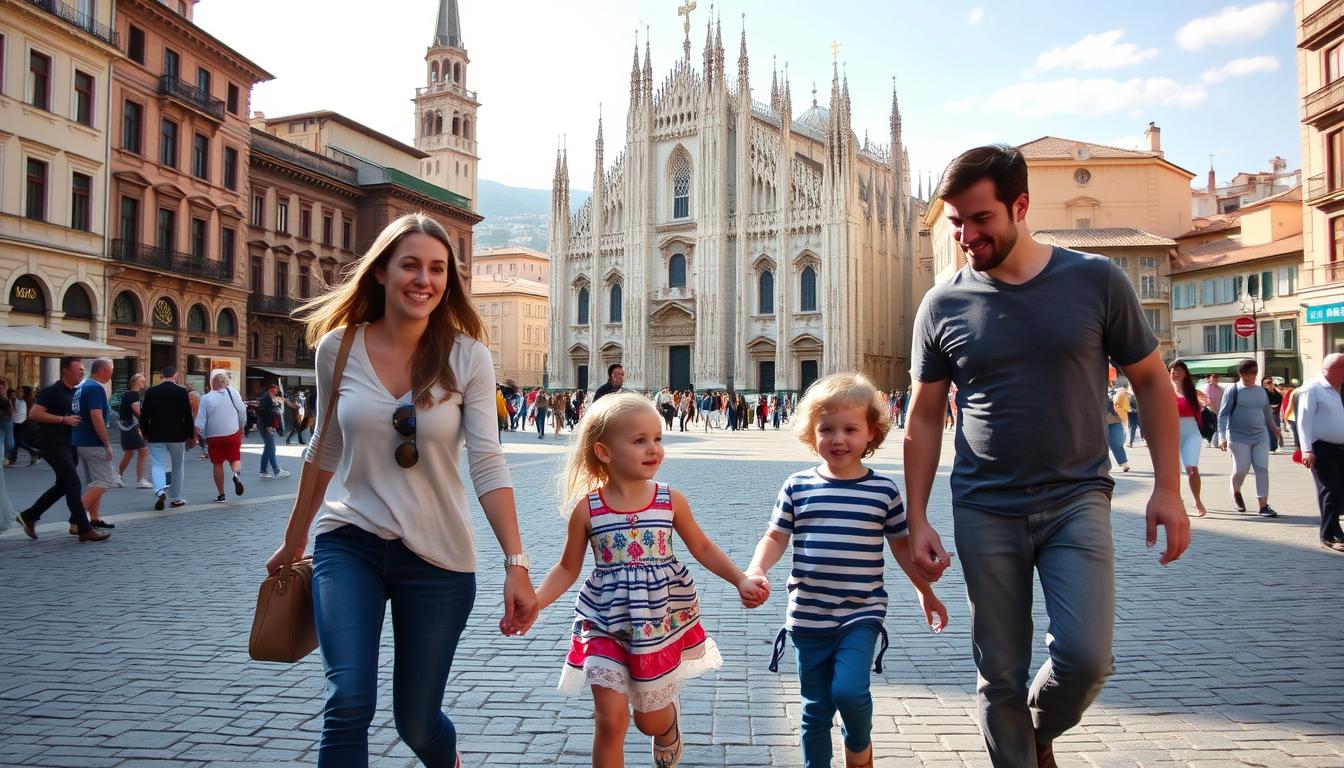 milan avec des enfants