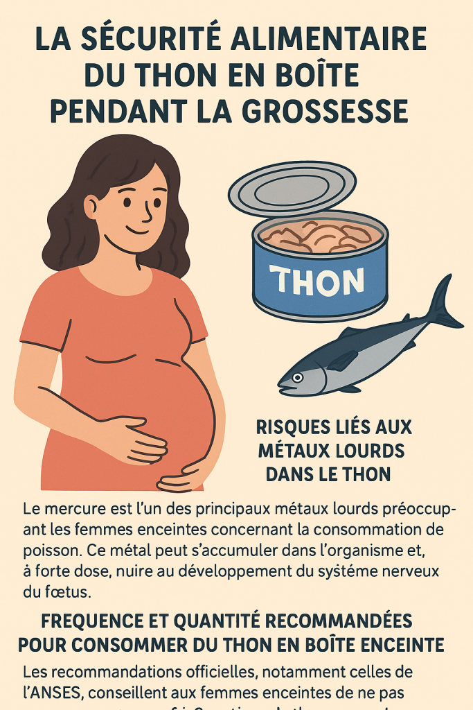 Fréquence et quantité recommandées pour consommer du thon en boîte enceinte